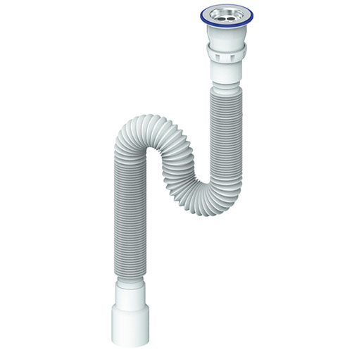 Гофра UNICORN 1 1/2"*40/50 D240 (1500 мм) с гайкой, плоская прокладка 
