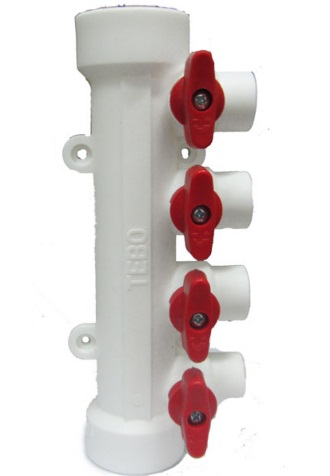 Коллектор PP-R TEBO 40х20х4   красный