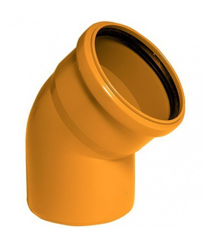 Отвод для НАРУЖ. КАН. РТП 110/45*   — купить в Кургане, цены в гипермаркете инженерной сантехники КЛЕВЕР
