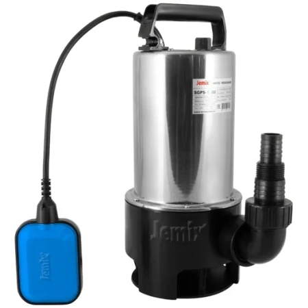 Насос дренажный  JEMIX SGPS-900/ФНН-250-9 для грязной воды 15м3/ч 9м 900Вт, нержавеющая сталь  с поп — купить в Кургане, цены в гипермаркете инженерной сантехники КЛЕВЕР