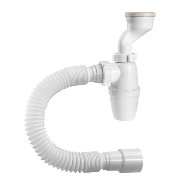 Сифон для писсуара ОРИО P-31009 1 1/4"х40 с гибкой трубой 40-40/50, с манжетами 40/46мм