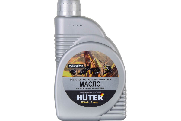 Масло моторное 10W-40 полусинтетическое для четырехтактных двигателей, для техники Huter 1л 73/8/1/1