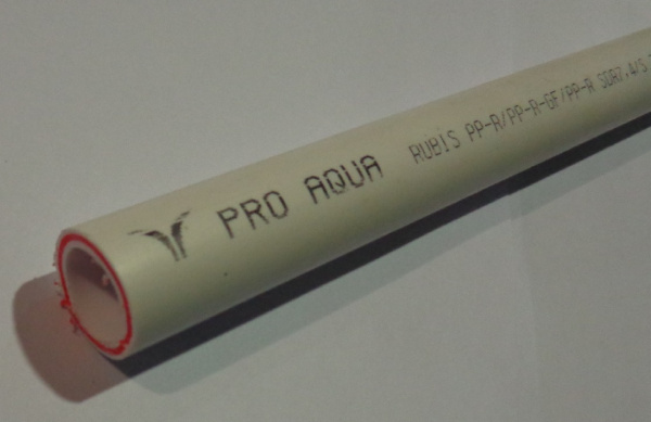 Труба PP-R PRO AQUA RUBIS 40х5,5 стекловолокно SDR 7,4 